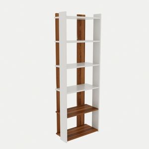 Knihovna Sakran White and Walnut obraz