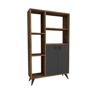 Knihovna Meldan Anthracite and Walnut obraz