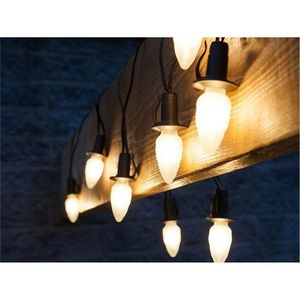 Světelný řetěz Šiška, 20 LED žárovek Filament, černý kabel, základní obraz
