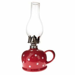 Petrolejová lampa Puntík, 14, 7 x 28 x 11 cm, červená obraz