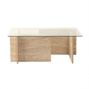 Konferenční stolek New Escape Travertine, travertin obraz