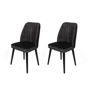Sada jídelních židlí Alfa Anthracite and Black, 2 ks obraz