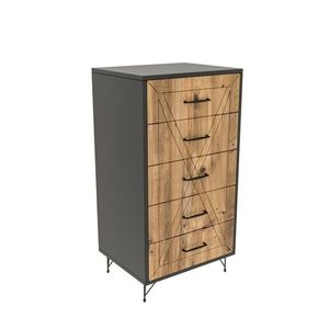 Komoda Planet Anthracite and Oak obraz