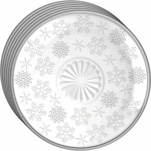 Altom Sada 6 skleněných dezertních talířů Snowflakes 17, 5 cm obraz