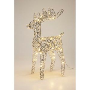 Vánoční svítící sob Silver, 37 x 24 cm, 30 micro LED, na baterie obraz