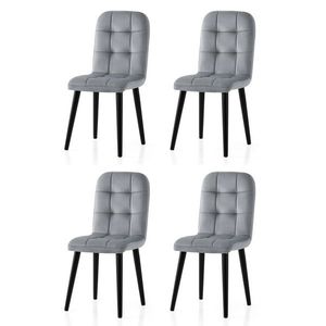 Sada jídelních židlí Retro Grey and Black, 4 ks obraz