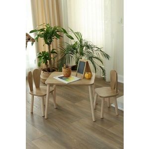 Dětská sada stolečku a židliček 2 ks Bunny One Chair Set - Brown obraz