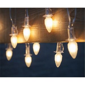 Světelný řetěz Šiška, 20 LED žárovek Filament, čirý kabel, základní obraz