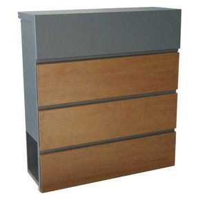 Poštovní schránka 370 x 410 x 130 mm, dekor dřevo obraz