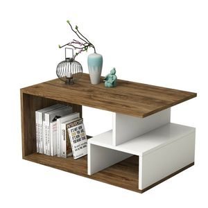Konferenční stolek Arte White and Dark Walnut obraz