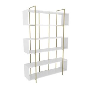 Knihovna Bruti White and Gold obraz