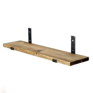 Polička Lam009 Black and Walnut obraz