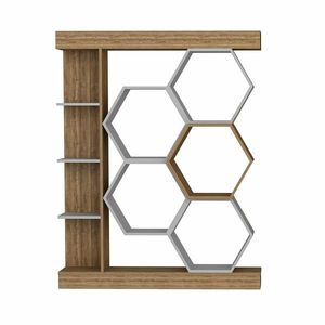Knihovna Sueno White and Walnut obraz