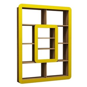 Knihovna Orkide Yellow and Walnut obraz