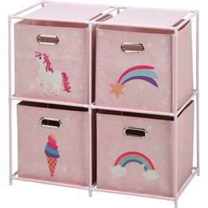Storage Solutions Dětská skříňka se 4 úložnými boxy, 68 x 35 x 70 cm obraz