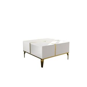 Konferenční stolek Nirvana White and Gold obraz