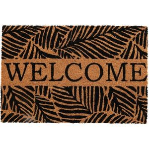 Kokosová rohožka Welcome leaves , 59 x 39 cm obraz