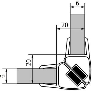 Polysan Sada dvou těsnění (magnet) na 6 a 8mm sklo, 2000mm , varianta roh obraz