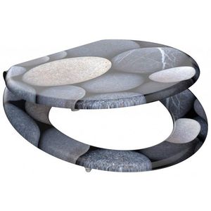 Eisl Wc sedátko Grey stones MDF se zpomalovacím mechanismem SOFT-CLOSE 80130Greystones obraz