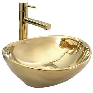 REA Umyvadlo na desku Sofia Gold REA-U9015 obraz