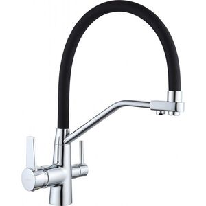 MEXEN Duo kuchyňská baterie chrom/ černá 671701-07 obraz