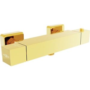 MEXEN Cube termostatická sprchová baterie gold 77200-50 obraz