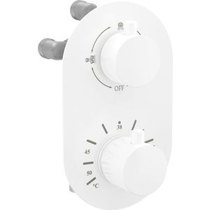 MEXEN Kai termostatická baterie sprcha/vana 3 výstupy, bílá 77602-20 obraz