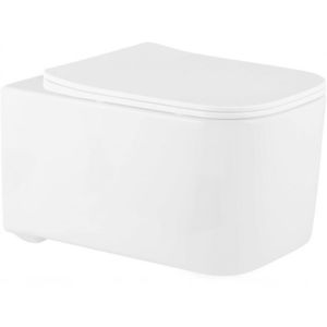 MEXEN/S Elis Závěsná WC mísa včetně sedátka s slow-slim, duroplast, bílá 30910600 obraz