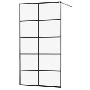 MEXEN/S KIOTO Sprchová zástěna WALK-IN 70x200 cm 8 mm, chrom, černý vzor 1 800-070-101-01-77 obraz