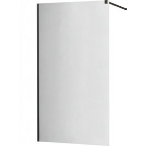 MEXEN/S KIOTO Sprchová zástěna WALK-IN 100x200 cm 8 mm, černá, zrcadlové sklo 800-100-101-70-50 obraz