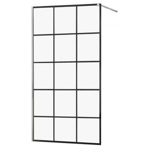 MEXEN/S KIOTO Sprchová zástěna WALK-IN 110x200 cm 8 mm, chrom, černý vzor 1 800-110-101-01-77 obraz