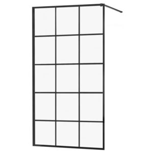 MEXEN/S KIOTO Sprchová zástěna WALK-IN 110x200 cm 8 mm, černá, černý vzor 1 800-110-101-70-77 obraz