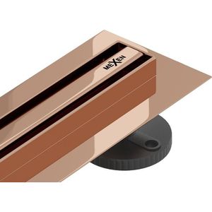 MEXEN Flat 360 Slim žlab otočný 120 cm růžové zlato 1641120 obraz