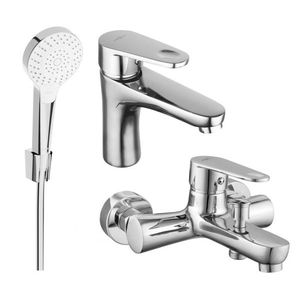 MEXEN/S Kama R05 Set umyvadlové a vanové baterie s příslušenstvím, chrom 72503R05-00 obraz