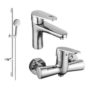 MEXEN/S Kama DS75 SET umyvadlová baterie + sprchová s příslušenstvím , chrom 72504DS75-00 obraz
