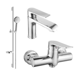 MEXEN/S Pecos DS75 SET umyvadlová baterie + sprchová s příslušenstvím , chrom 72704DS75-00 obraz