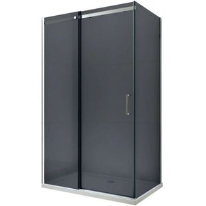 MEXEN/S OMEGA sprchový kout 110x80, grafit, chrom 825-110-080-01-40 obraz