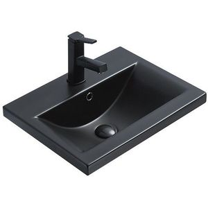 MEXEN Emma umyvadlo na desku 51x39 cm černá matná 25055185 obraz