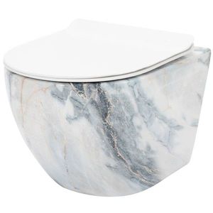 REA Závěsná WC mísa včetně sedátka Granit Shiny REA-C8002 obraz