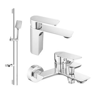 MEXEN/S Alexa SET umyvadlová + vanová baterie s příslušenstvím DS62, chrom 71203DS62-00 obraz