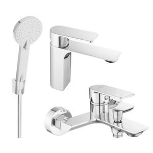 MEXEN/S Alexa SET umyvadlová + vanová baterie s příslušenstvím R40, chrom 71203R40-00 obraz