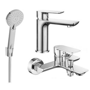 MEXEN/S Alfa R40 Set umyvadlové a vanové baterie s příslušenstvím, chrom 745703R40-00 obraz