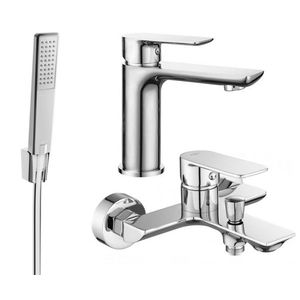 MEXEN/S Alfa R72 Set umyvadlové a vanové baterie s příslušenstvím, chrom 745703R72-00 obraz