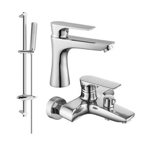 MEXEN/S Axel DB72 SET vanová a umyvadlová baterie, chrom 73803DB72-00 obraz