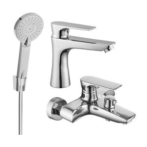 MEXEN/S Axel R40 SET vanová a umyvadlová baterie, chrom 73803R40-00 obraz