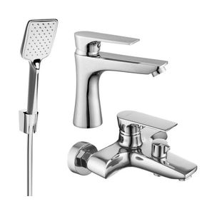 MEXEN/S Axel R62 SET vanová a umyvadlová baterie, chrom 73803R62-00 obraz