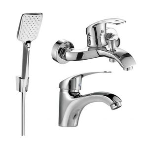 MEXEN/S Fabia R62 Set umyvadlové a vanové baterie s příslušenstvím, chrom 746503R62-00 obraz