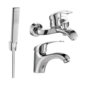 MEXEN/S Fabia R72 Set umyvadlové a vanové baterie s příslušenstvím, chrom 746503R72-00 obraz