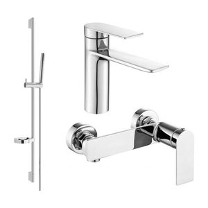 MEXEN/S Zero SET umyvadlová + sprchová baterie s příslušenstvím DS70, chrom 71104DS70-00 obraz