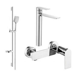 MEXEN/S Zero SET umyvadlová + sprchová baterie s příslušenstvím DS62, chrom 71114DS62-00 obraz